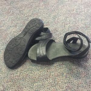 Keen ankle wrap sandals.